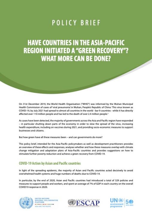 Policy Brief: Have Countries In The Asia-Pacific Region Initiated A ...